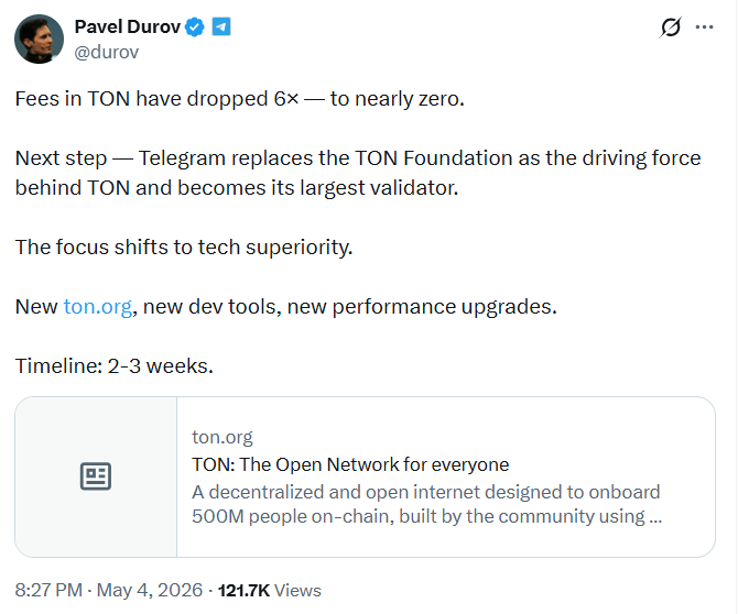 Pavel Durov on Telegram and Toncoin (TON)
