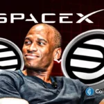 an image of Arthur Hayes, the SpaceX, and Worldcoin's logos