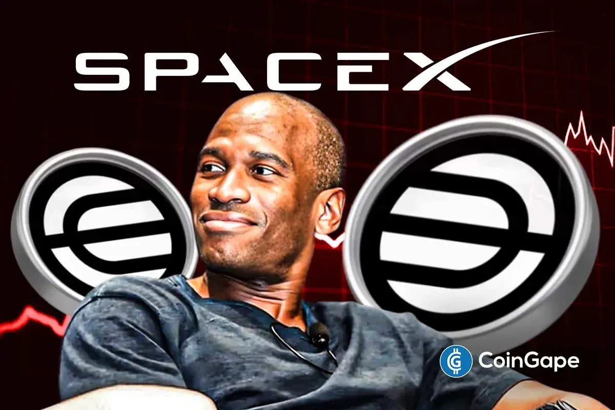 an image of Arthur Hayes, the SpaceX, and Worldcoin's logos