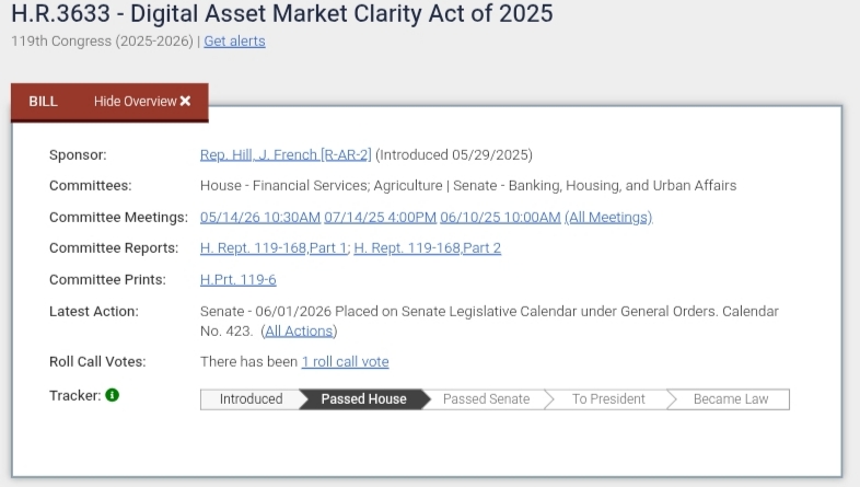 Clarity Act senate