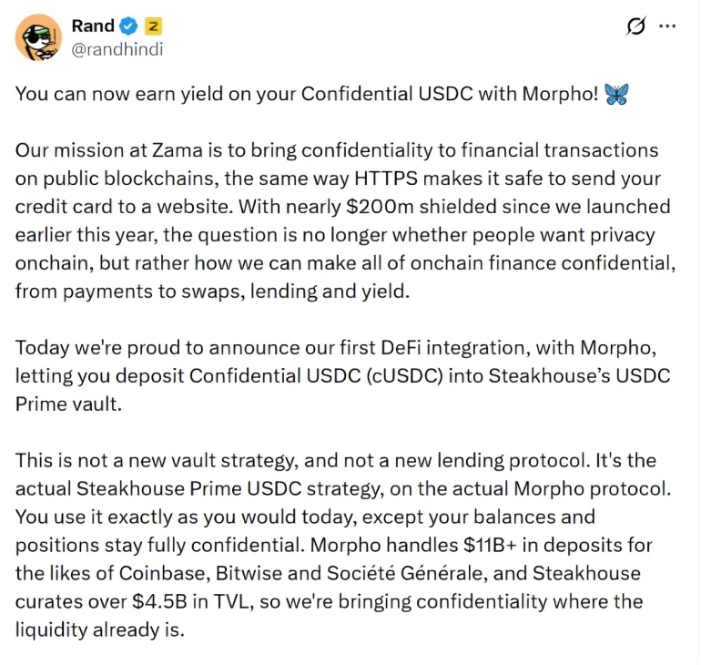 Zama CEO on Morpho Integration