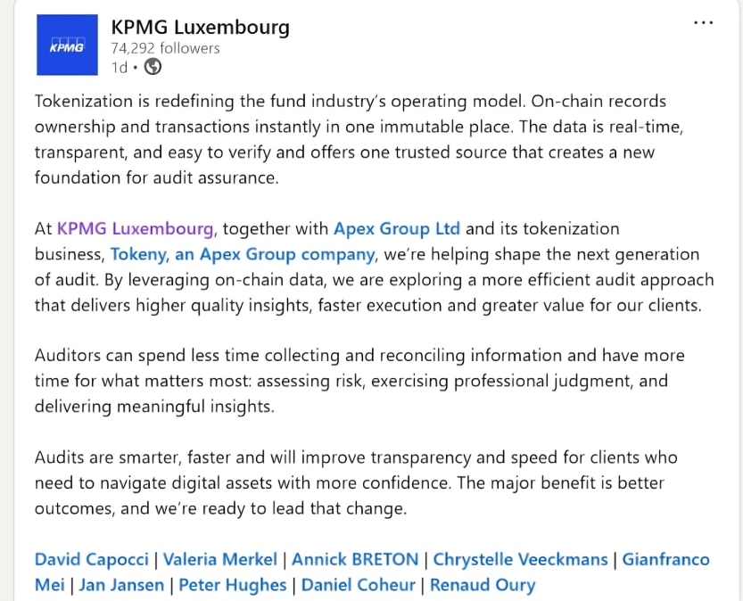 Tokeny Partners with KPMG