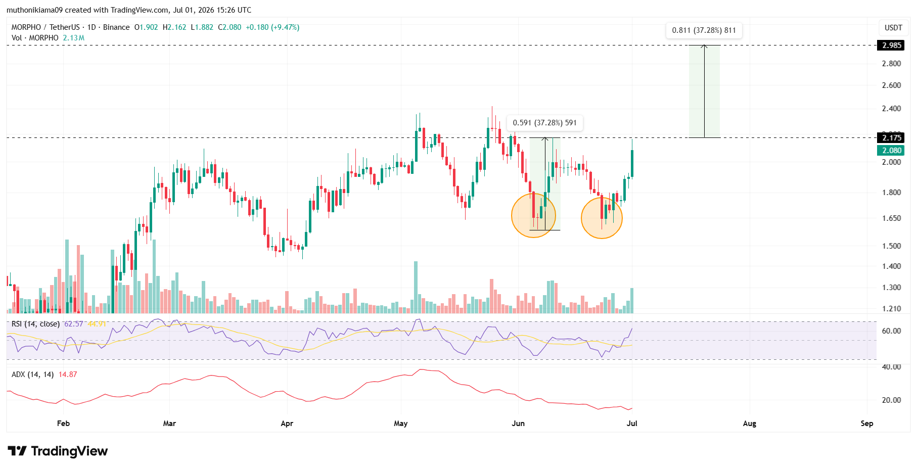 Morpho Price Outlook as Double Bottom Pattern Forms
