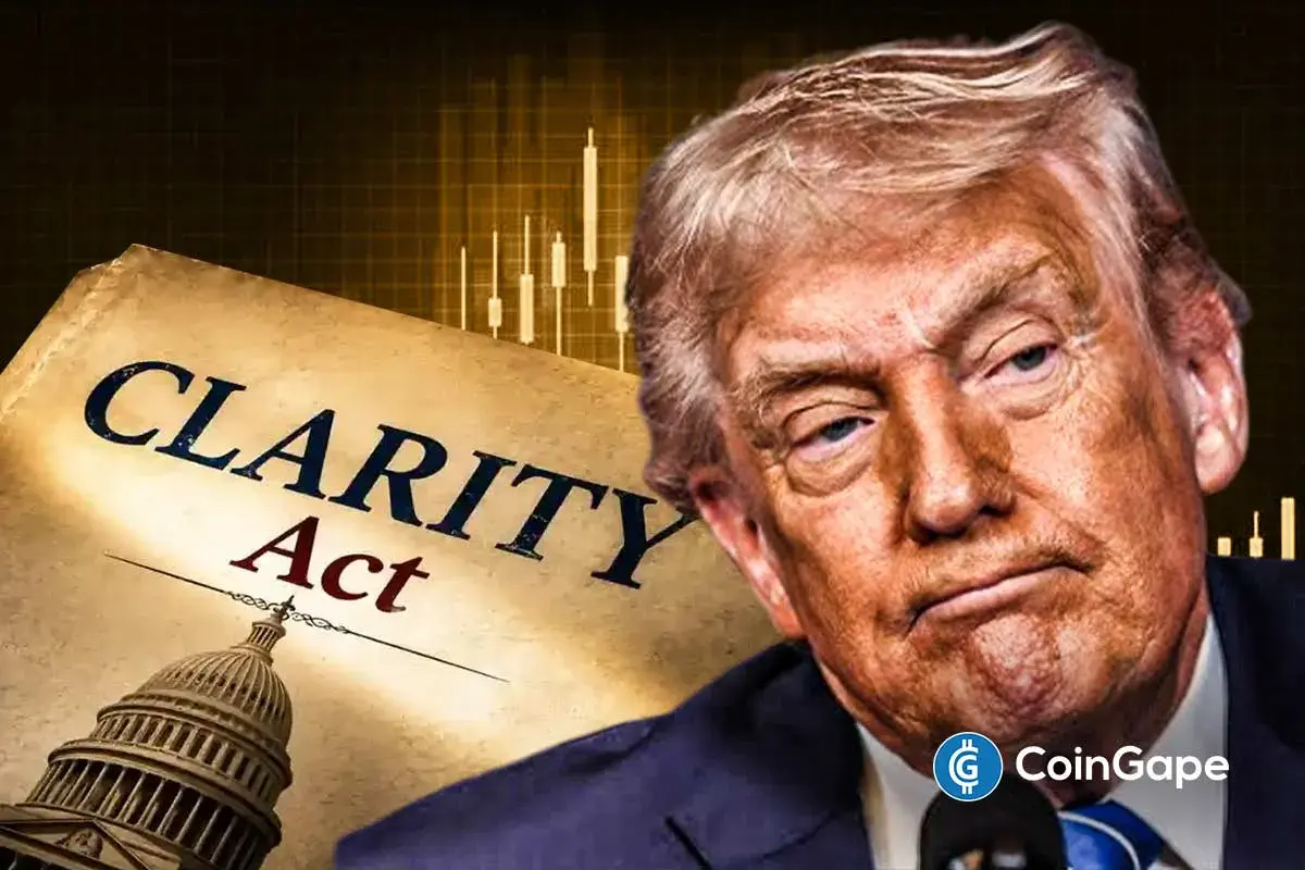 an image of Trump ad the CLARITY Act text
