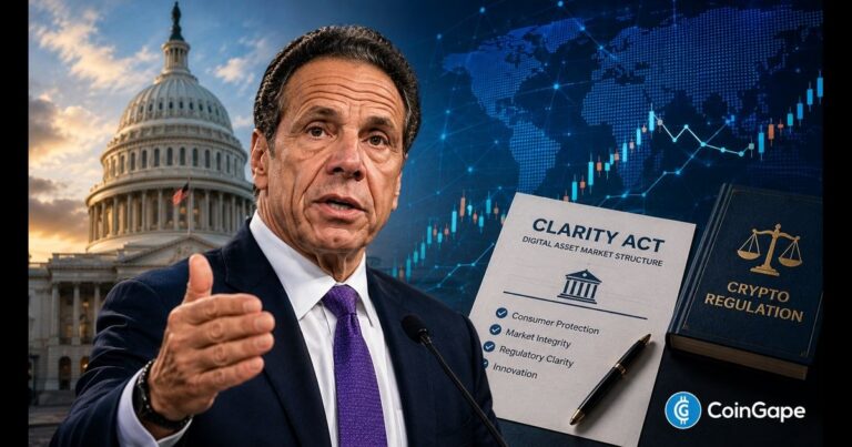 Former NY Gov. Andrew Cuomo Urges Congress to Pass CLARITY Act as U.S. Falls Behind