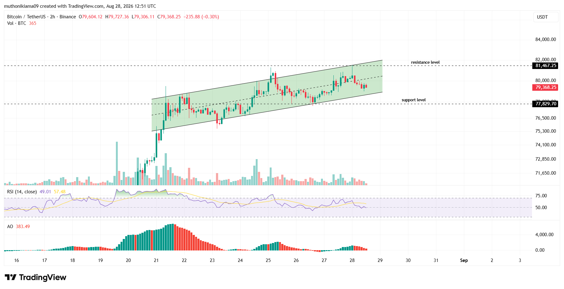 Bitcoin in Focus as Ascending Channel Forms