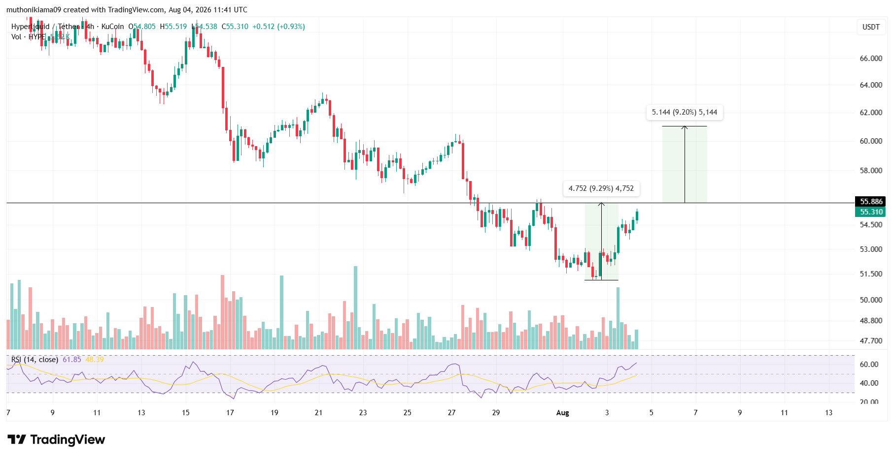 HYPE Leads Crypto Market Gains Today