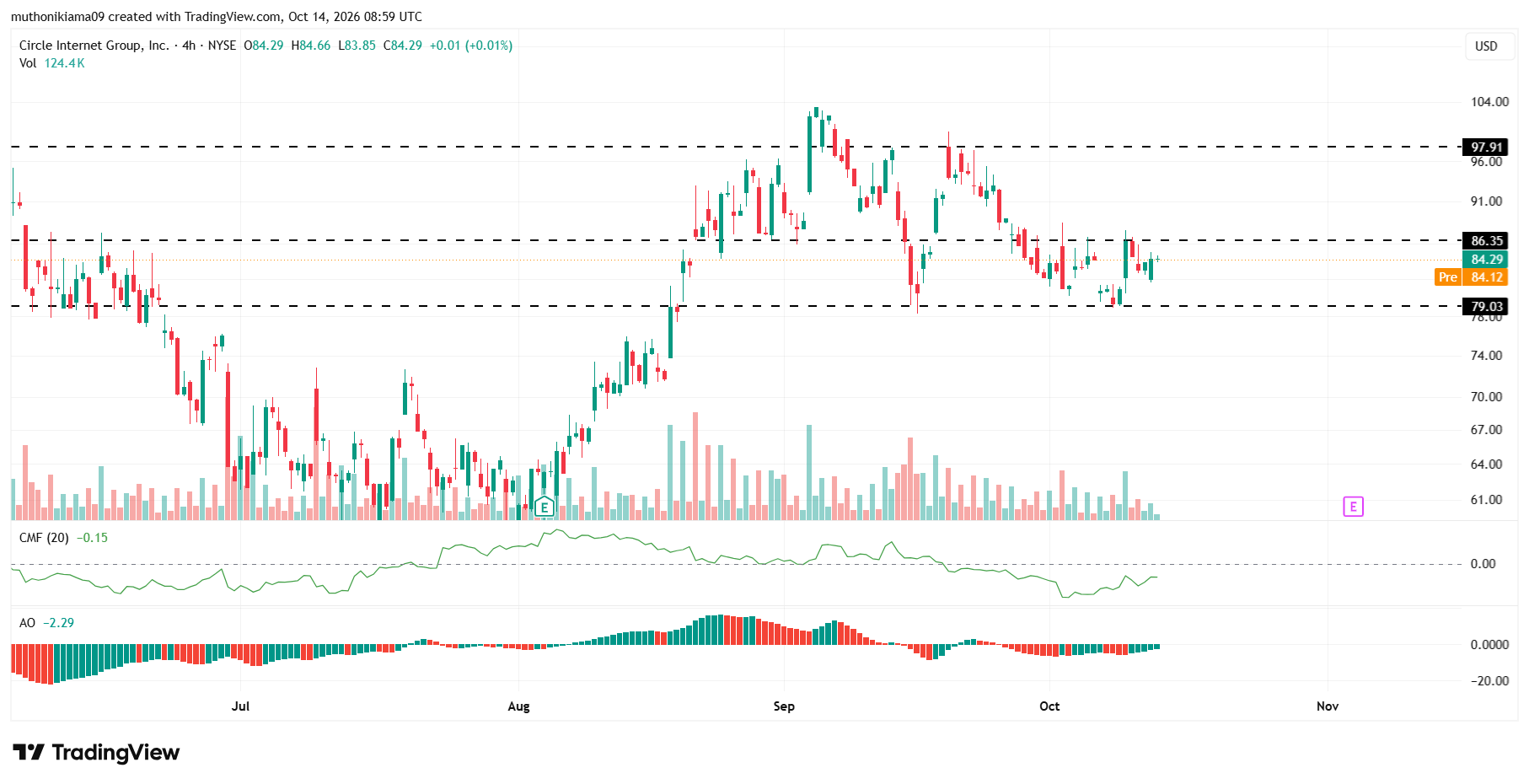 CRCL Stock Bounces From Support